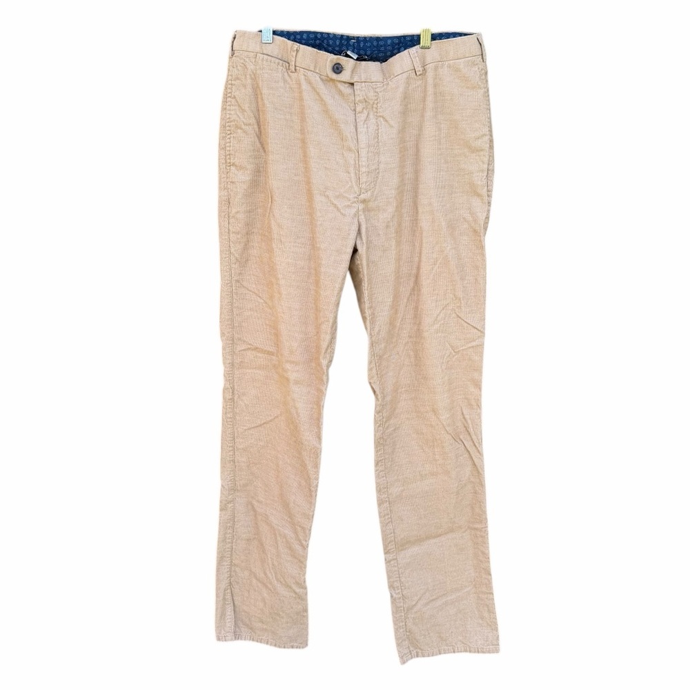 Peter Millar Colt Corduroy Flat Front Straight Leg Casual Pant 100% Cotton 36x35